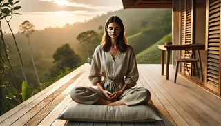 Techniques de méditation pour rester présent, même quand l’esprit s’agite - femme méditant en pleine nature.