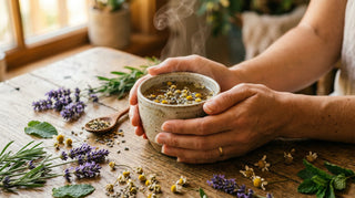 Remède naturel contre le stress et l’anxiété pour sortir de la surcharge mentale - infusion de plantes apaisantes.