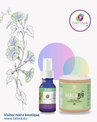 Coup de Boost Naturel | Énergie, vitalité et motivation - Kit avec essences florales et maca bio.