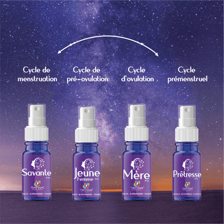 Cycle lunaire féminin, puissance féminine, Essences Florales - Elixirs Floraux